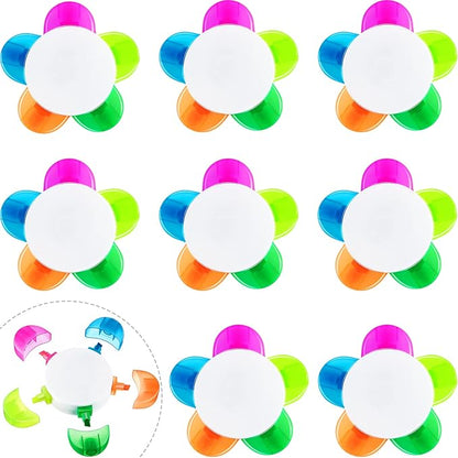 Outus 9 Pieces Petals Highlighters Assorted Colors Back to School Flower Shape Watercolor Highlighter Pens 5-in-1 Fluorescent Pens for Office School Stationery Aesthetic Supplies,5 Colors