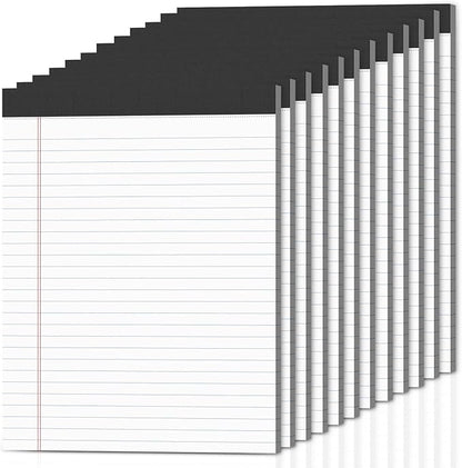 12-Pack Legal Pads 8.5"x11" Wide Ruled Note Pads - 600 Sheets (50/Pad) with Micro-Perforated Notepad & Chipboard Backing To-Do Lists Thick Lined Writing Paper Notebook for School & Office Supplies