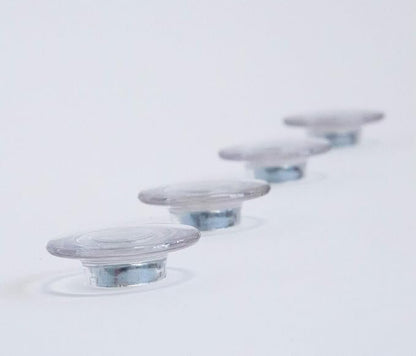 Clear Button Magnets for Glass Boards and Magnetic Whiteboards, Refrigerators, Cabinets - 6 Pack