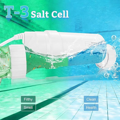 T-3 Salt Cell Replacement Compatible with Hayward AquaRite, AquaTrol, Pro Logic, Fit for W3T-Cell-3 BL1T3H, Up to 15K Gallon Turbo Chlorine Generator