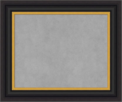 Amanti Art Black Framed Magnetic Board 22x26 Small Vision Board for use with Magnets, 100% Metal Sheet to Display Items as Office Decor or for Home Organization in mudroom, Kitchen or Kids Room