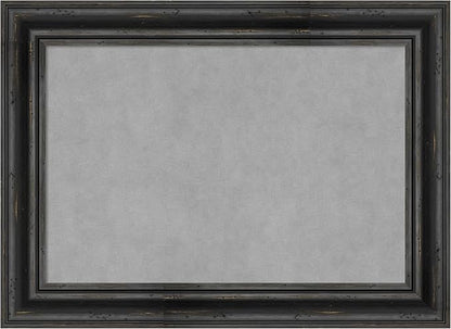 Amanti Art Black Framed Magnetic Board 21x29 Medium Vision Board for use with Magnets, 100% Metal Sheet to Display Items as Office Decor or for Home Organization in mudroom, Kitchen or Kids Room