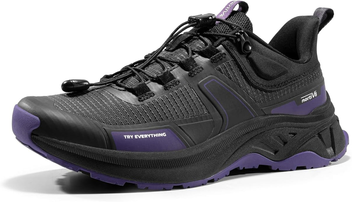 NORTIV 8 Women's Lightweight Hiking Shoes Quick Laces Outdoor Fashion Sneakers Gladiator