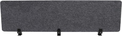 ReFocus Raw Clamp-On Acoustic Desk Divider Mounted Privacy Panel Set – Reduce Noise & Visual Distractions for Office, Study (Anthracite Gray, 2× Panels (60"×16"))