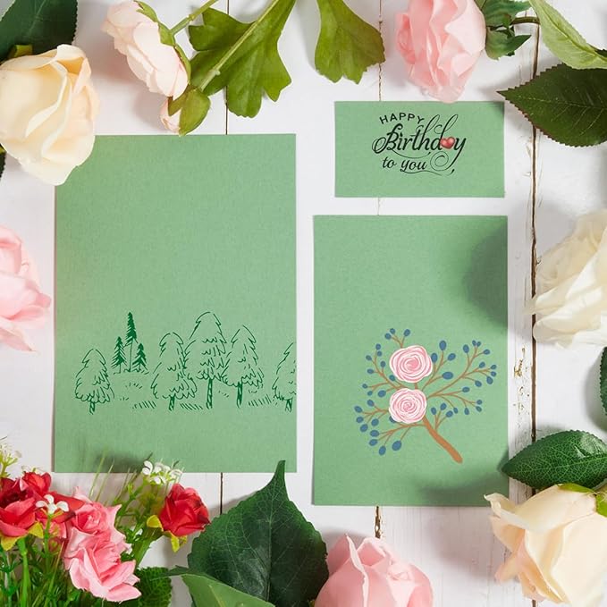 50 Sheets Blank Cardstock Paper 250 GSM Thick Heavy Cards Stock for DIY Art Projects, Card Making, Postcards, Greeting Cards, Birthday Party, Wedding Invitation (Sage-Green, 3x5 inches)