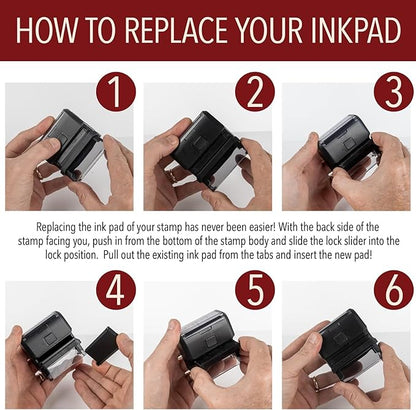 Self Inking Modern Address Stamps | Custom Return Address Stamper (Modern Brush Script, Large)