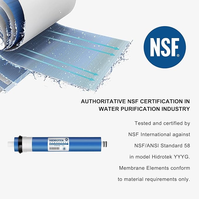 Geekpure Reverse Osmosis RO Membrane 100 GPD -NSF Certificated-Water Filter Replacement Cartridge-Pack 2