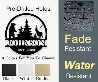 Personalized Metal Signs for Outdoor, Personalized Family Name Sign, Custom Signs, Custom Metal Name Sign, Last Name Sign,Christmas Gifts