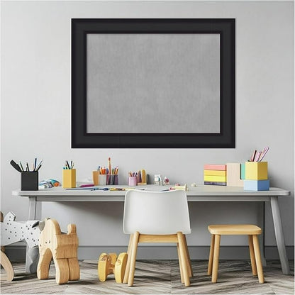 Amanti Art Black Framed Magnetic Board 23x29 Medium Vision Board for use with Magnets, 100% Metal Sheet to Display Items as Office Decor or for Home Organization in mudroom, Kitchen or Kids Room