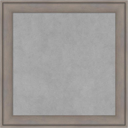Amanti Art Grey Framed Magnetic Board 19x19 Small Vision Board for use with Magnets, 100% Metal Sheet to Display Items as Office Decor or for Home Organization in mudroom, Kitchen or Kids Room