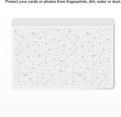 Clear Adhesive 5" x 7" Index Card Pockets with Top Open for Loading, 50 Pack, Plastic Labels Holders for Storage Bins and Library Card, Organizing and Protecting Your Index Cards or Photos