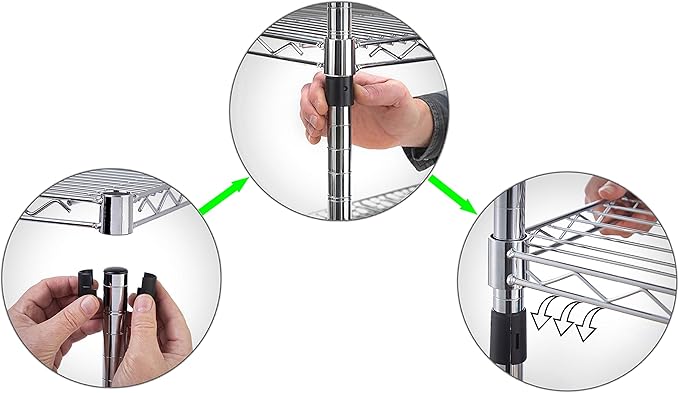 Regal Altair 24" Deep x 42" Wide x 34" Height Wire Shelving Kit | 3-Tier | NSF Commercial Storage Rack Unit