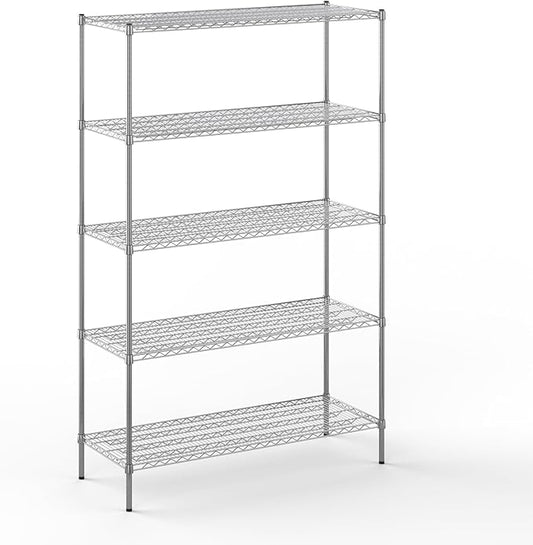Regal Altair 21" Deep x 54" Wide x 86" Height Wire Shelving Kit | 5-Tier | NSF Commercial Storage Rack Unit