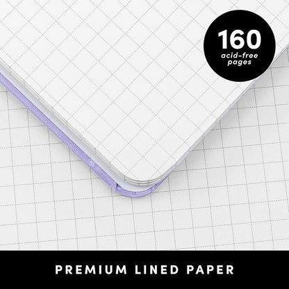 PAPERAGE Graph Paper Spiral Notebook & Journal, (Burgundy), 160 Pages, Medium 5.5 inches x 8 inches - 100 GSM Thick Graphing Paper, Hardcover, Double-Wire Grid Spiral Notebook