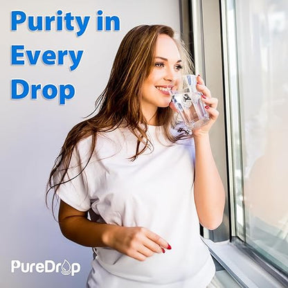 PureDrop PDR-16KCU 0.01 μm Ultra Filtration Under Sink Water Filter, High Capacity Under Sink Composite Filtration System, Reduces Lead Chlorine, Bad Taste & Odor, 16K Gallons