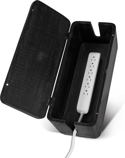 Large Cable Management Box - Cable Organizer Box and Power Strip Box for Electrical Cord Management - Hide Desk Cord and Floor Cables - Wire Storage and Organization for Cords