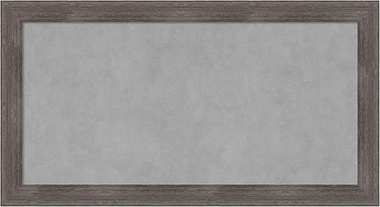 Amanti Art Grey Framed Magnetic Board 15x27 Small Vision Board for use with Magnets, 100% Metal Sheet to Display Items as Office Decor or for Home Organization in mudroom, Kitchen or Kids Room