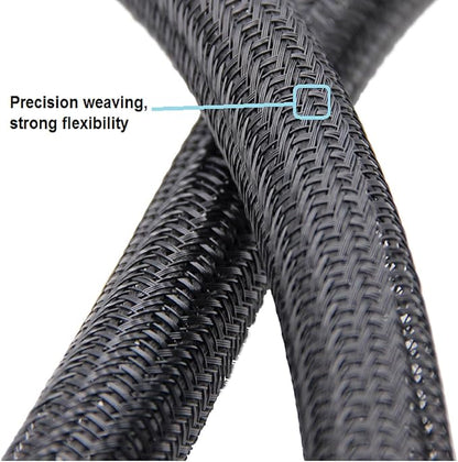 Summer Ready 2-Pack Split Sleeving Cable Protector (5FT, 5/8") - Chew Resistant Pet Proof Cord Cover for USB Power Audio Video, Home Office & Gaming Wire Loom - Black