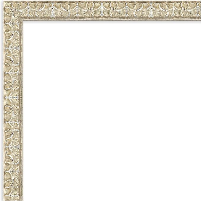 Amanti Art Silver Framed Magnetic Board 26x42 Large Vision Board for use with Magnets, 100% Metal Sheet to Display Items as Office Decor or for Home Organization in mudroom, Kitchen or Kids Room