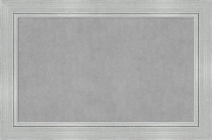 Amanti Art Silver Framed Magnetic Board 31x47 Large Vision Board for use with Magnets, 100% Metal Sheet to Display Items as Office Decor or for Home Organization in mudroom, Kitchen or Kids Room