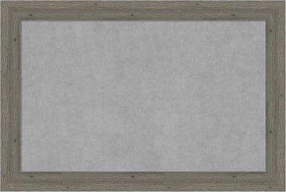 Amanti Art Grey Framed Magnetic Board 25x37 Large Vision Board for use with Magnets, 100% Metal Sheet to Display Items as Office Decor or for Home Organization in mudroom, Kitchen or Kids Room