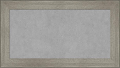 Amanti Art Grey Framed Magnetic Board 16x28 Small Vision Board for use with Magnets, 100% Metal Sheet to Display Items as Office Decor or for Home Organization in mudroom, Kitchen or Kids Room