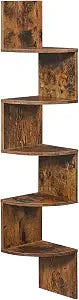 Corner Shelf Wall Mount, 5-Tier Floating Corner Bookshelf