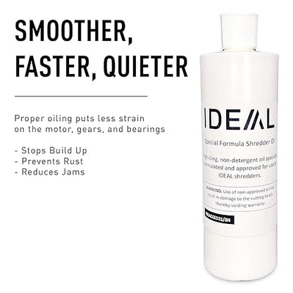 IDEAL Special High-Cling Lubricating Oil for ideal Shredders, Non-Toxic, Non-Detergent, Extend Life of Your Shredder (8 Bottles, 1 Pint Each)