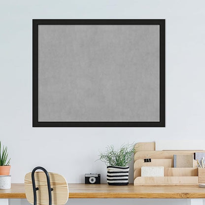 Amanti Art Black Framed Magnetic Board 35x43 X-Large Vision Board for use with Magnets, 100% Metal Sheet to Display Items as Office Decor or for Home Organization in mudroom, Kitchen or Kids Room