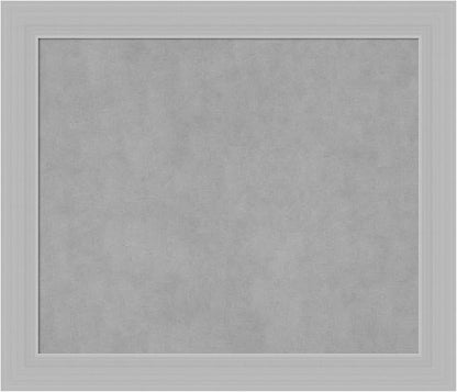 Amanti Art Silver Framed Magnetic Board 24x28 Medium Vision Board for use with Magnets, 100% Metal Sheet to Display Items as Office Decor or for Home Organization in mudroom, Kitchen or Kids Room