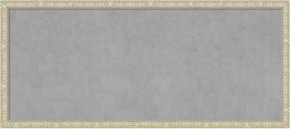 Amanti Art Silver Framed Magnetic Board 22x50 Oversize Vision Board for use with Magnets, 100% Metal Sheet to Display Items as Office Decor or for Home Organization in mudroom, Kitchen or Kids Room