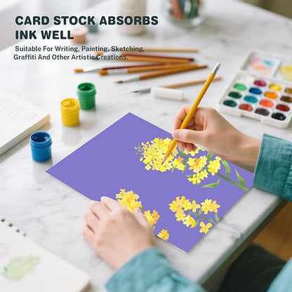 Cardstock 8.5 X 11, 40 Sheets, Dark purple Card Stock, 75lb/ 200gsm Copy Paper, Cardstock Printer Paper For Art, Drawing, Invitations, DIY Cards, Craft, Construction, School & Office Supplies