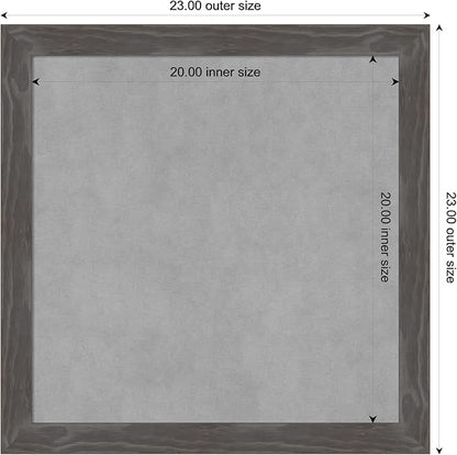 Amanti Art Grey Framed Magnetic Board 23x23 Medium Vision Board for use with Magnets, 100% Metal Sheet to Display Items as Office Decor or for Home Organization in mudroom, Kitchen or Kids Room
