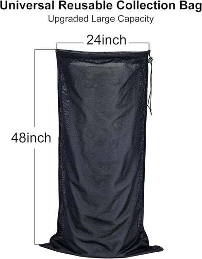 SEASLIMIT Wood Chipper Bag Collection for Craftsman Electric Shredder Mulcher, 2-PackUniversal 24x48 Leaf Mulcher Collection Bag Fits Most Brand