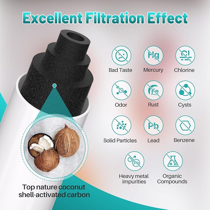 ICEPURE PLUS NSF53&42 Premium 5231JA2002A Refrigerator Water Filter Replacement for LG LT500P, ADQ72910901 ADQ72910907, ADQ72910911, GEN11042FR-08, Kenmore 9890, 469890, LFX25973D, LFX25974ST, 2PACK