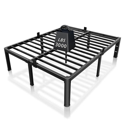 14 Inch King Bed Frame with Rounded Corner & 4 Mattress Baffles