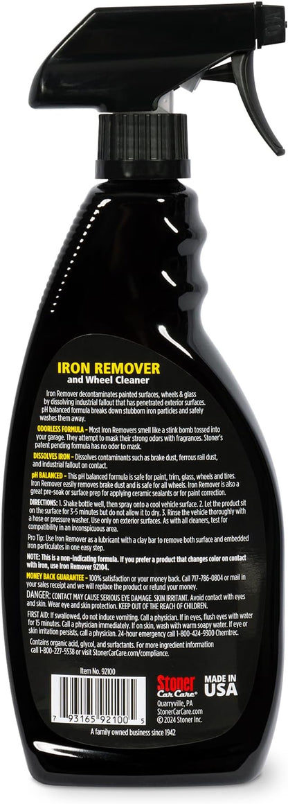Stoner Car Care 92100-2PK Iron Remover & Wheel Cleaner – Odorless Iron Fallout & Brake Dust Remover for Paint, Wheels & Glass – pH Balanced Rust Decontaminant – 22 fl oz (Pack of 2)