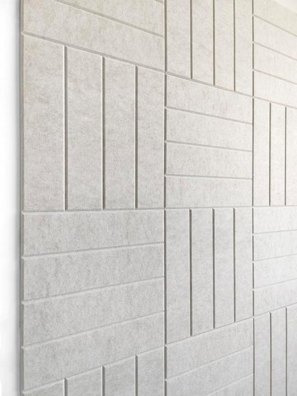 DECORITA Felt Bulletin Board Tiles | Modern Cork Board Alternative | Large Cork Boards for Walls | Aesthetic Felt Wall Panels for Office & Home Decor | Pinboard & Photo Board (12-Pack) | Ivory
