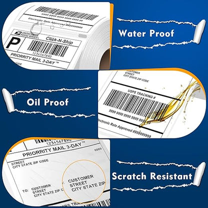 L LIKED 30 Rolls Compatible with Dymo 1744907 Internet Postage Labels 4" x 6" Shipping Labels Compatible with Rollo, DYMO 4XL & Zebra Desktop Printers (220 Labels Per Roll)