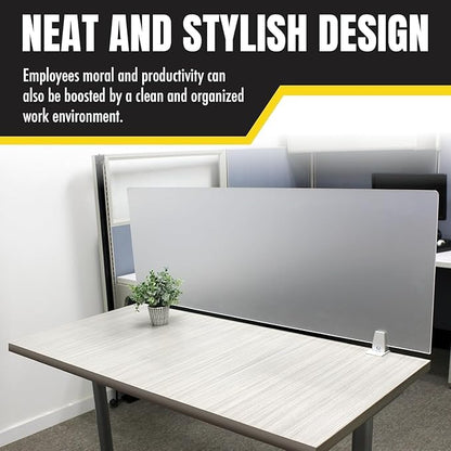 OBEX Clear Acrylic Desk Mounted Privacy Panel, 18" x 30", Clear