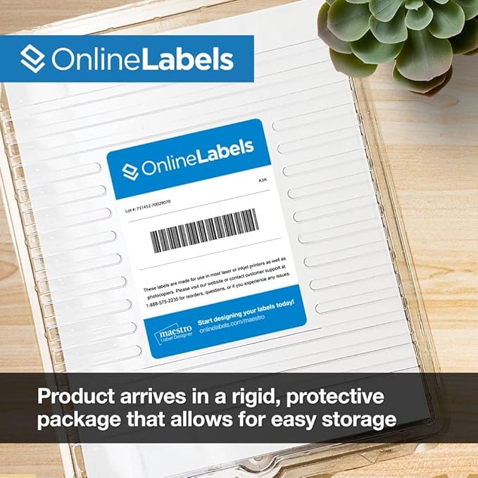 4 x 2 Rectangle Mailing Labels - Permanent, White Matte - Address, Shipping, Gift - Pack of 20,000-2,000 Sheets - Inkjet/Laser Printers - Online Labels