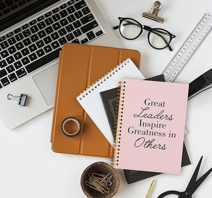 OXW Blush Notebooks for Work, Employee Appreciation Gifts, Leadership Gifts Notebook Journal for Writing Meeting Office, Thank You Gifts for Women Men Leader Mentor Boss Manager, 5.5"x8.3"