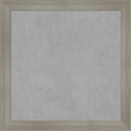 Amanti Art Grey Framed Magnetic Board 28x28 Medium Vision Board for use with Magnets, 100% Metal Sheet to Display Items as Office Decor or for Home Organization in mudroom, Kitchen or Kids Room