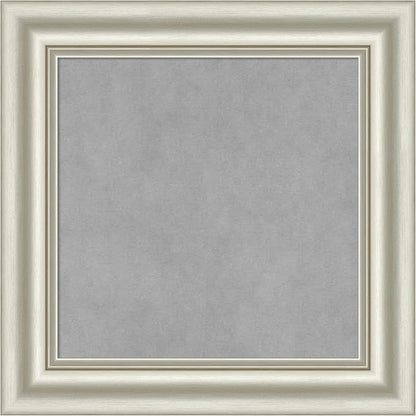 Amanti Art Silver Framed Magnetic Board 22x22 Small Vision Board for use with Magnets, 100% Metal Sheet to Display Items as Office Decor or for Home Organization in mudroom, Kitchen or Kids Room