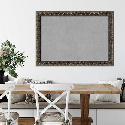 Amanti Art Black Framed Magnetic Board 29x41 Large Vision Board for use with Magnets, 100% Metal Sheet to Display Items as Office Decor or for Home Organization in mudroom, Kitchen or Kids Room