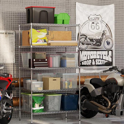 Regal Altair 24" Deep x 42" Wide x 74" Height Wire Shelving Kit | 5-Tier | NSF Commercial Storage Rack Unit