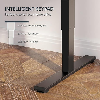 FLEXISPOT E6 3-Stage Dual Motor Electric Standing Desk 55 x 28 Sit Stand Up Desk, Holds 220 lbs, Adjustable Height w/Memory Presets, One-Piece Marble Grey Desktop & Black Frame, Ships in 2 Boxes