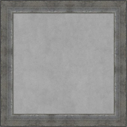 Amanti Art Silver Framed Magnetic Board 24x24 Medium Vision Board for use with Magnets, 100% Metal Sheet to Display Items as Office Decor or for Home Organization in mudroom, Kitchen or Kids Room