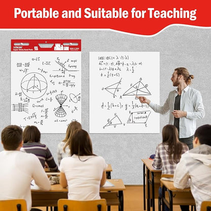 VISCOO Thickened Sticky Easel Pad, 20 x 23 Inches Flip Chart Paper for Teachers,Giant Self-Stick Chart Paper for Wall, Anchor Chart Paper for Office Classroom with Sticky Note, 90 Sheets/3 Pads