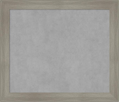 Amanti Art Grey Framed Magnetic Board 24x28 Medium Vision Board for use with Magnets, 100% Metal Sheet to Display Items as Office Decor or for Home Organization in mudroom, Kitchen or Kids Room